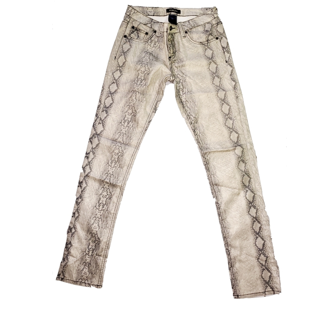 LOW RISE SUKO JEANS WAX SNAKE PRINT DENIM